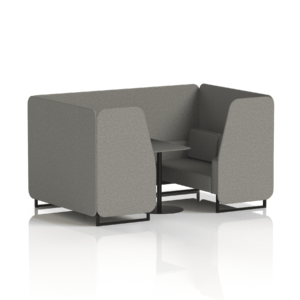 Brixworth Booth With Black Legs And Black Table In Single Tone - Image 40