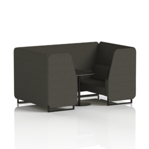 Brixworth Booth With Black Legs And Black Table In Single Tone - Image 46
