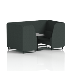 Brixworth Booth With Black Legs And Grey Table In Single Tone - Image 32