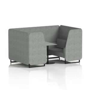 Brixworth Booth With Black Legs And Grey Table In Single Tone - Image 35
