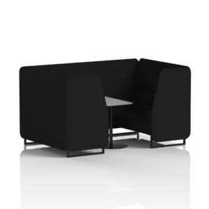 Brixworth Booth With Black Legs And Grey Table In Single Tone - Image 39