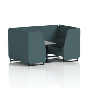 Brixworth Booth With Black Legs And Grey Table In Single Tone - Image 41