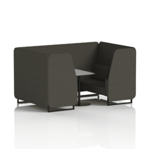 Brixworth Booth With Black Legs And Grey Table In Single Tone - Image 46