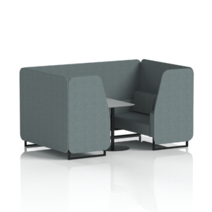 Brixworth Booth With Black Legs And Grey Table In Single Tone - Image 48