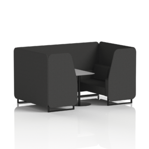 Brixworth Booth With Black Legs And Grey Table In Single Tone - Image 51