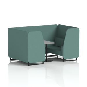 Brixworth Booth With Black Legs And Grey Table In Single Tone - Image 55