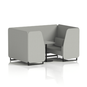 Brixworth Booth With Black Legs And Grey Table In Single Tone - Image 58