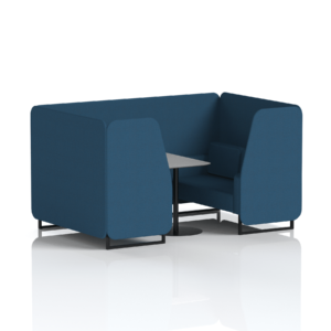 Brixworth Booth With Black Legs And Grey Table In Single Tone - Image 59