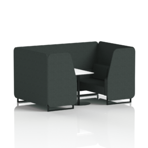 Brixworth Booth With Black Legs And White Table In Single Tone - Image 32