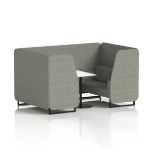 Brixworth Booth With Black Legs And White Table In Single Tone - Image 36