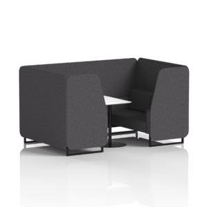 Brixworth Booth With Black Legs And White Table In Single Tone - Image 37