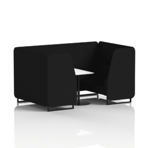 Brixworth Booth With Black Legs And White Table In Single Tone - Image 39