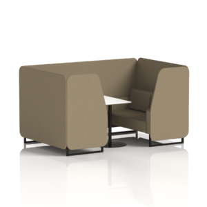 Brixworth Booth With Black Legs And White Table In Single Tone - Image 43
