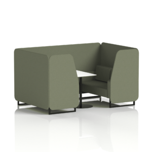 Brixworth Booth With Black Legs And White Table In Single Tone - Image 44