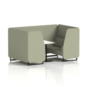 Brixworth Booth With Black Legs And White Table In Single Tone - Image 45