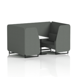 Brixworth Booth With Black Legs And White Table In Single Tone - Image 56