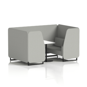 Brixworth Booth With Black Legs And White Table In Single Tone - Image 58