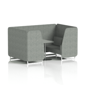 Brixworth Booth With White Legs And Grey Table In Single Tone - Image 35