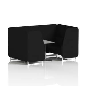 Brixworth Booth With White Legs And Grey Table In Single Tone - Image 39