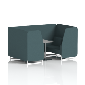 Brixworth Booth With White Legs And Grey Table In Single Tone - Image 41
