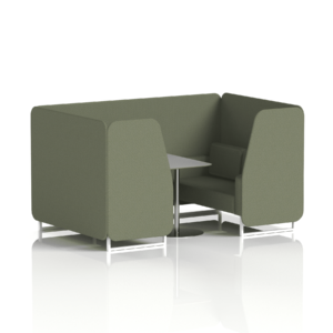 Brixworth Booth With White Legs And Grey Table In Single Tone - Image 44