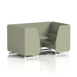 Brixworth Booth With White Legs And Grey Table In Single Tone - Image 45