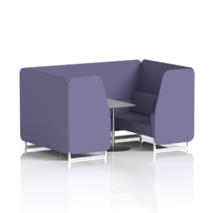Brixworth Booth With White Legs And Grey Table In Single Tone - Image 52