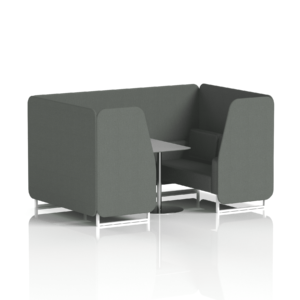 Brixworth Booth With White Legs And Grey Table In Single Tone - Image 56