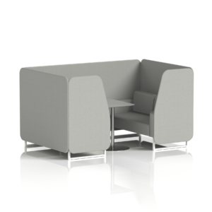 Brixworth Booth With White Legs And Grey Table In Single Tone - Image 58