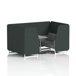 Brixworth Booth With White Legs And Grey Table In Two Tone - Image 32