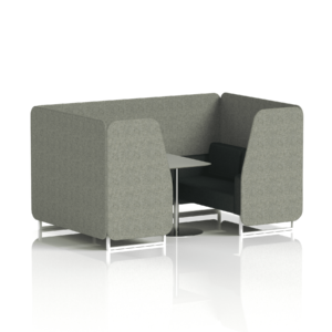 Brixworth Booth With White Legs And Grey Table In Two Tone - Image 36