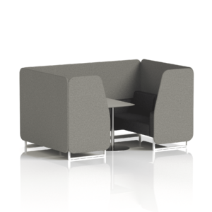 Brixworth Booth With White Legs And Grey Table In Two Tone - Image 40