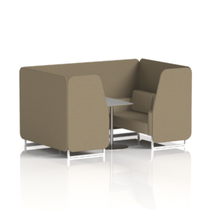 Brixworth Booth With White Legs And Grey Table In Two Tone - Image 43