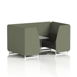 Brixworth Booth With White Legs And Grey Table In Two Tone - Image 44