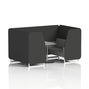 Brixworth Booth With White Legs And Grey Table In Two Tone - Image 51