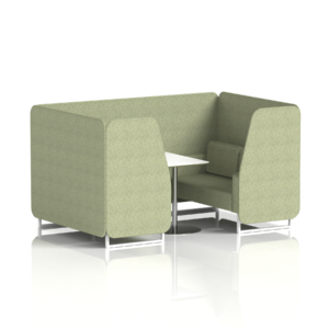 Brixworth Booth With White Legs And White Table In Single Tone - Image 31