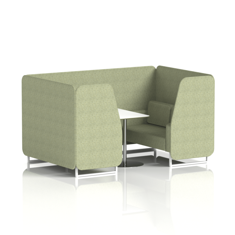 Brixworth Booth With White Legs And White Table In Single Tone - Image 31