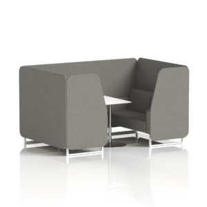 Brixworth Booth With White Legs And White Table In Single Tone - Image 40