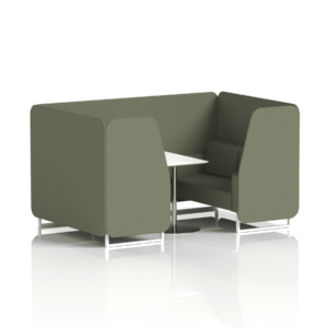 Brixworth Booth With White Legs And White Table In Single Tone - Image 44