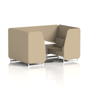 Brixworth Booth With White Legs And White Table In Single Tone - Image 47