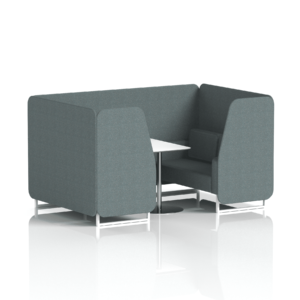 Brixworth Booth With White Legs And White Table In Single Tone - Image 48