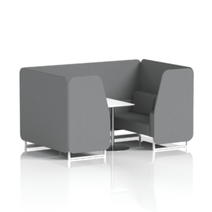 Brixworth Booth With White Legs And White Table In Single Tone - Image 53