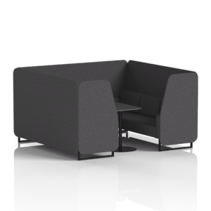 Brixworth Booth With Black Legs And Black Table In Single Tone - Image 67