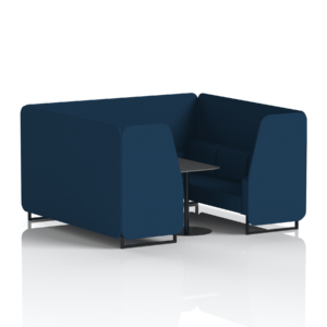 Brixworth Booth With Black Legs And Black Table In Single Tone - Image 68