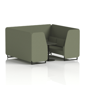 Brixworth Booth With Black Legs And Black Table In Single Tone - Image 74