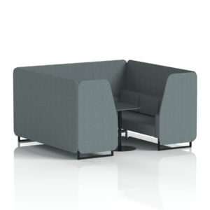 Brixworth Booth With Black Legs And Black Table In Single Tone - Image 78