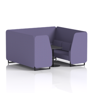 Brixworth Booth With Black Legs And Black Table In Single Tone - Image 82