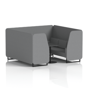 Brixworth Booth With Black Legs And Black Table In Single Tone - Image 83