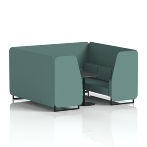 Brixworth Booth With Black Legs And Black Table In Single Tone - Image 85