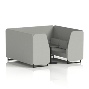Brixworth Booth With Black Legs And Black Table In Single Tone - Image 88